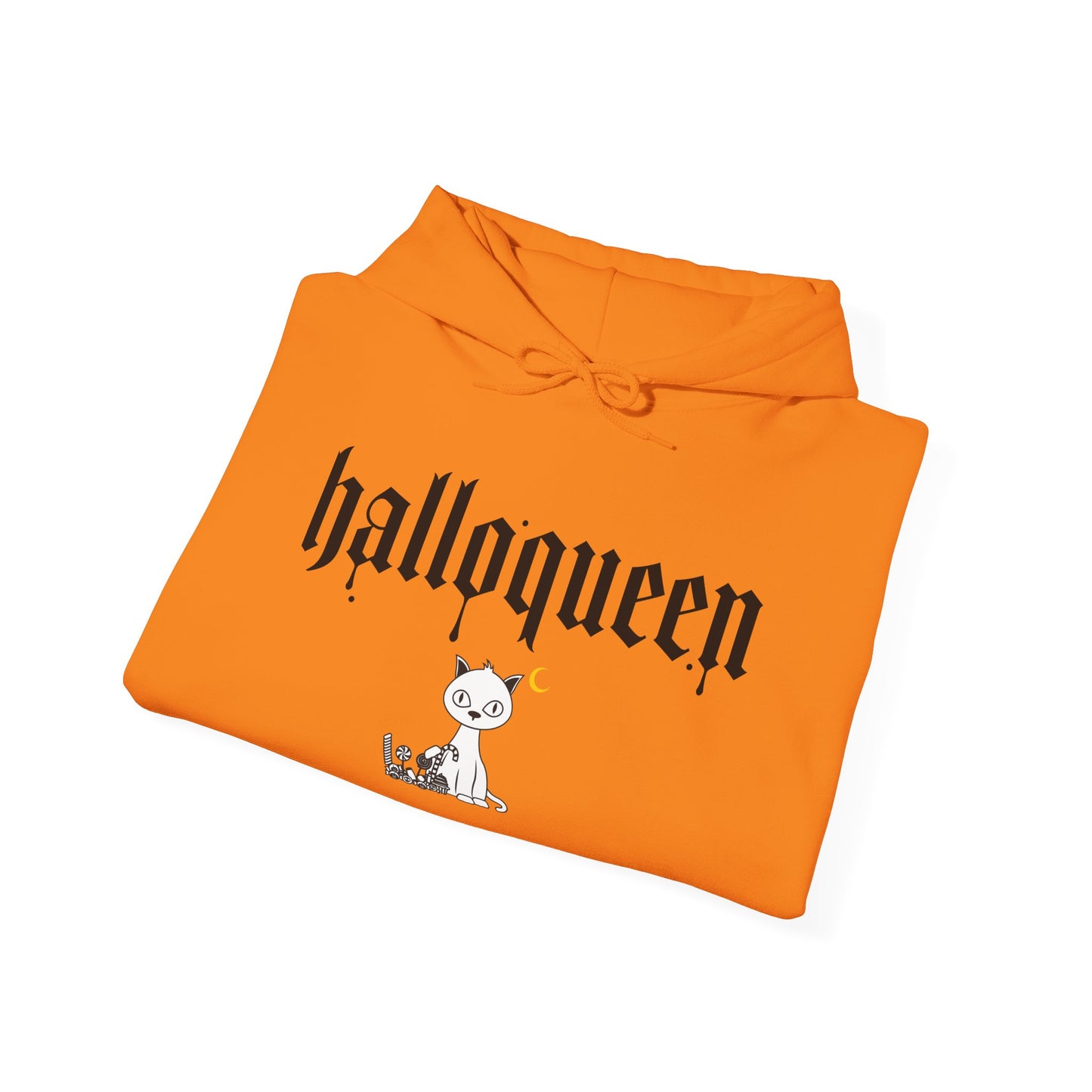 Holipop HalloQueen Heavyweight Unisex Hoodie – Cute Cat Halloween Design