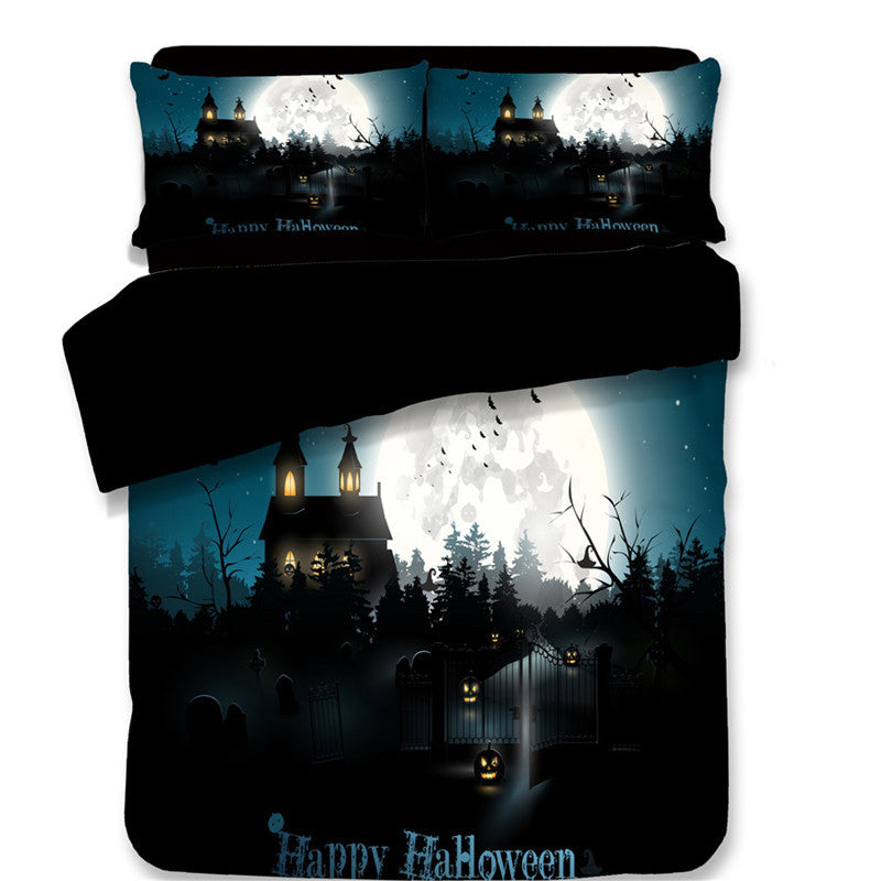 Halloween four piece bedding set with duvet cover and pillowcases
Festive cotton polyester duvet cover set in spooky Halloween design
HoliPop Halloween bedroom décor twin full queen bedding set
Halloween duvet cover set with pillowcases holiday bedroom style
Spooky home bedding Halloween duvet cover and pillowcase set