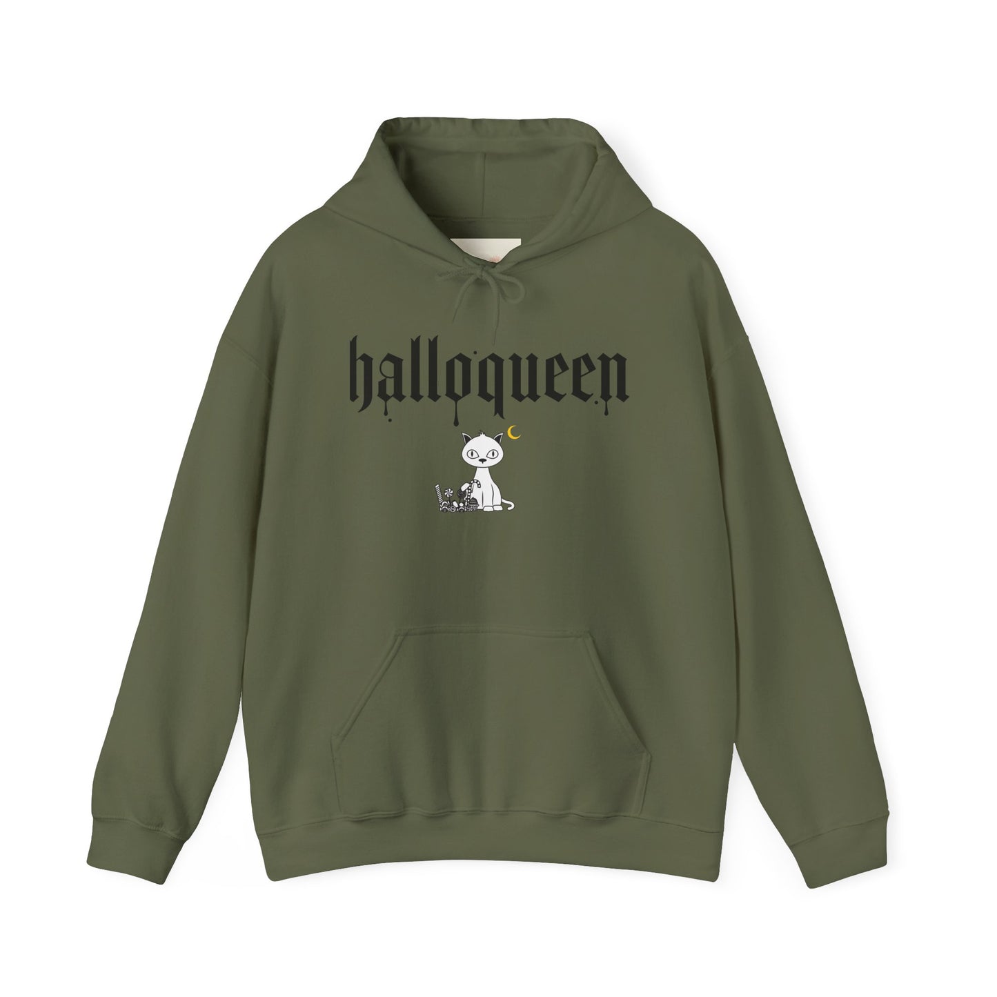 HoliPop HalloQueen heavyweight hoodie with cute Halloween cat design
Halloween cat hoodie cozy cotton poly blend HoliPop HalloQueen style
Unisex black hoodie with kangaroo pocket and drawstring hood Halloween
HalloQueen hoodie Halloween sweatshirt cozy warm spooky season fashion
HoliPop HalloQueen Halloween hoodie cute cat design fall apparel