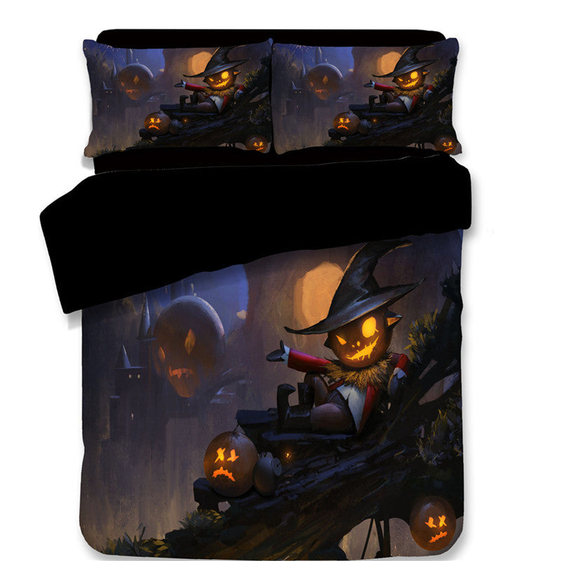 Halloween four piece bedding set with duvet cover and pillowcases
Festive cotton polyester duvet cover set in spooky Halloween design
HoliPop Halloween bedroom décor twin full queen bedding set
Halloween duvet cover set with pillowcases holiday bedroom style
Spooky home bedding Halloween duvet cover and pillowcase set