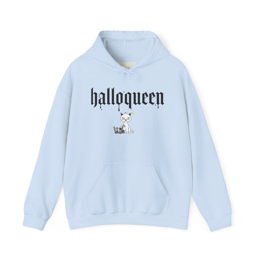 HoliPop HalloQueen heavyweight hoodie with cute Halloween cat design
Halloween cat hoodie cozy cotton poly blend HoliPop HalloQueen style
Unisex black hoodie with kangaroo pocket and drawstring hood Halloween
HalloQueen hoodie Halloween sweatshirt cozy warm spooky season fashion
HoliPop HalloQueen Halloween hoodie cute cat design fall apparel