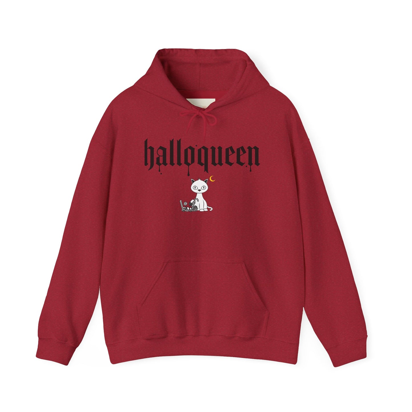 HoliPop HalloQueen heavyweight hoodie with cute Halloween cat design
Halloween cat hoodie cozy cotton poly blend HoliPop HalloQueen style
Unisex black hoodie with kangaroo pocket and drawstring hood Halloween
HalloQueen hoodie Halloween sweatshirt cozy warm spooky season fashion
HoliPop HalloQueen Halloween hoodie cute cat design fall apparel