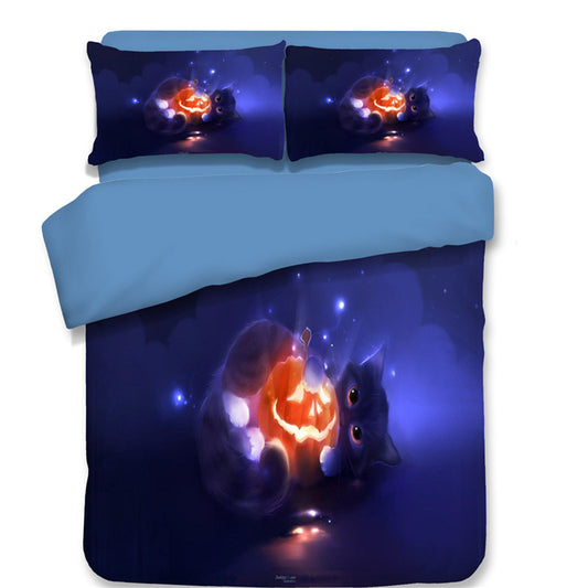 Halloween four piece bedding set with duvet cover and pillowcases
Festive cotton polyester duvet cover set in spooky Halloween design
HoliPop Halloween bedroom décor twin full queen bedding set
Halloween duvet cover set with pillowcases holiday bedroom style
Spooky home bedding Halloween duvet cover and pillowcase set
