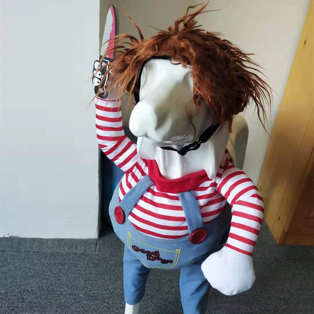 “Halloween Chucky dog costume funny killer doll outfit HoliPop”
“pet cosplay costume Chucky dog outfit Halloween funny”
“adjustable Chucky dog costume for pets HoliPop”
“funny Halloween killer doll dog costume spooky cosplay”