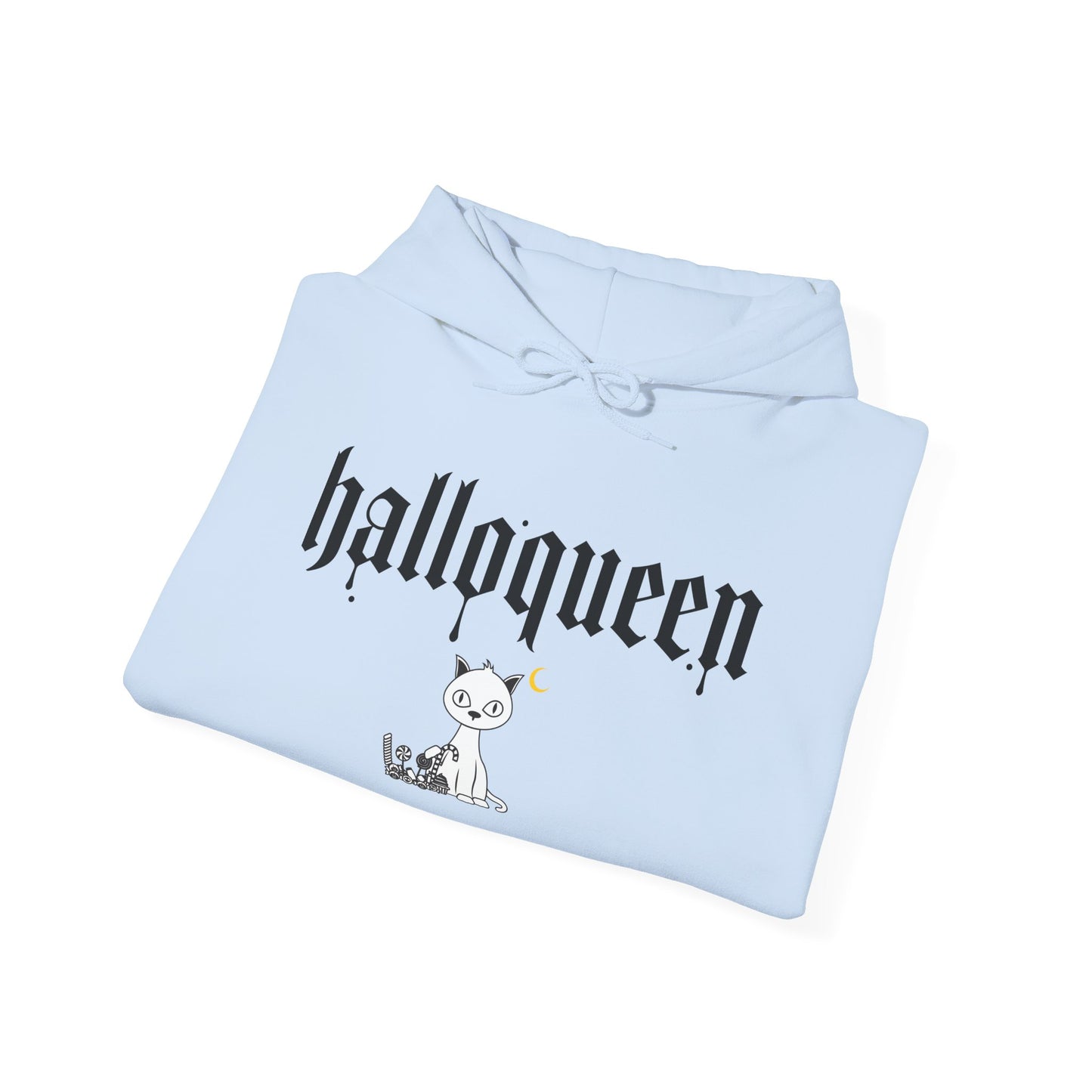 Holipop HalloQueen Heavyweight Unisex Hoodie – Cute Cat Halloween Design