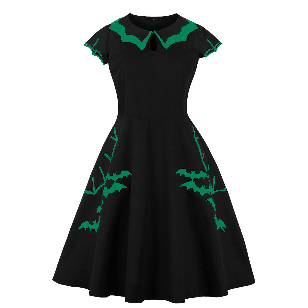 “Halloween bat embroidered dress gothic spooky HoliPop”
“black cotton Halloween dress with embroidered bats”
“spooky cute gothic embroidered bat dress HoliPop outfit”
“Halloween embroidered bat party dress for women HoliPop”