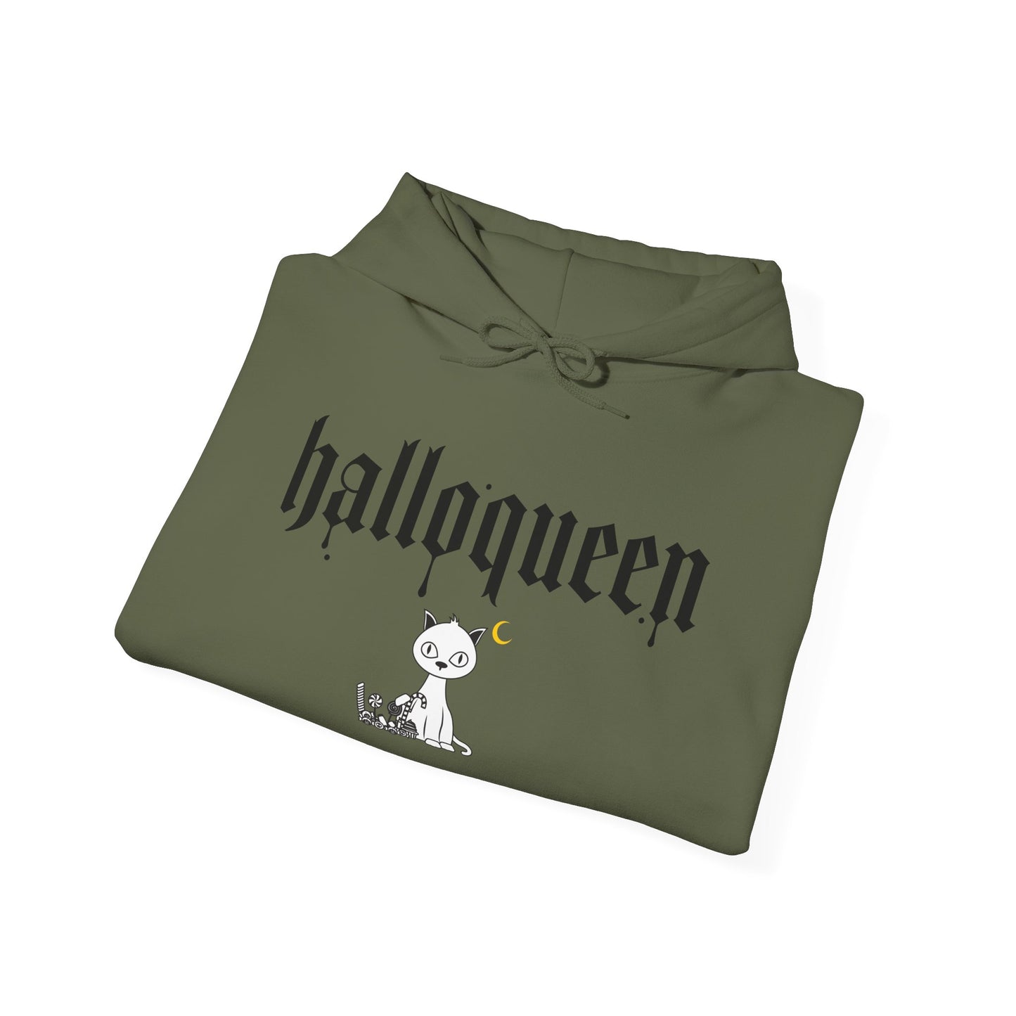 Holipop HalloQueen Heavyweight Unisex Hoodie – Cute Cat Halloween Design