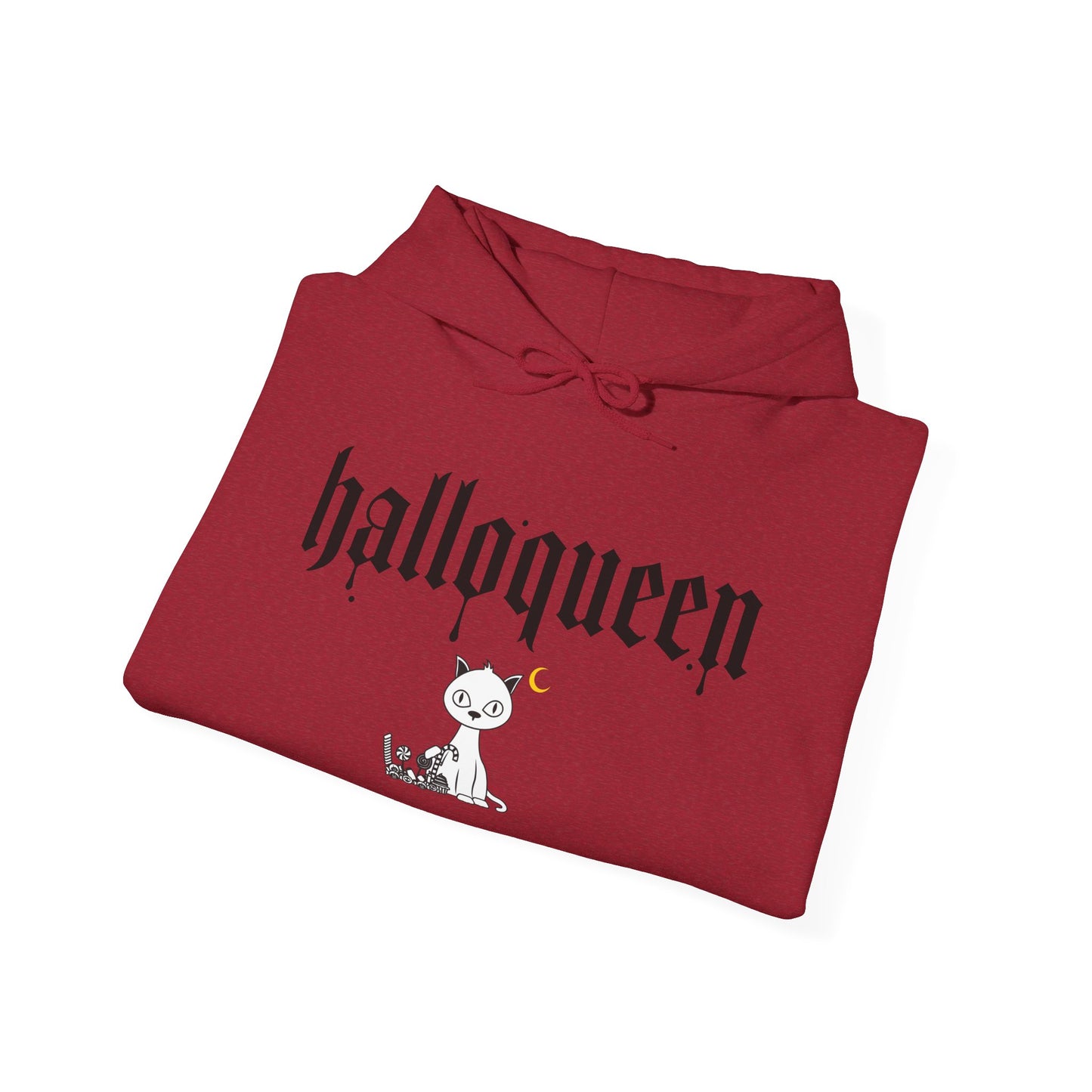 Holipop HalloQueen Heavyweight Unisex Hoodie – Cute Cat Halloween Design
