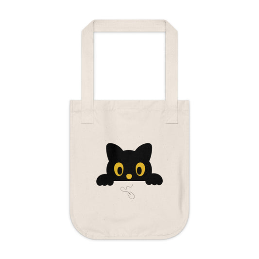 HoliPop organic cotton tote bag with whimsical cat and computer mouse design
Eco-friendly Halloween tote bag for cat lovers sustainable HoliPop style
Certified organic canvas tote with reinforced cotton web handles
Spacious reusable shopping bag HoliPop Halloween cat design
Sustainable cotton tote bag eco-conscious gift for cat and tech lovers