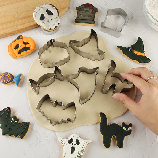 12-piece stainless steel Halloween cookie cutters set spooky shapes
Durable biscuit molds for holiday baking stainless steel Halloween kit
HoliPop Halloween cookie mold set in festive gift box packaging
Halloween baking accessories stainless steel cookie cutters
Spooky shaped cookie cutters Halloween stainless steel baking molds