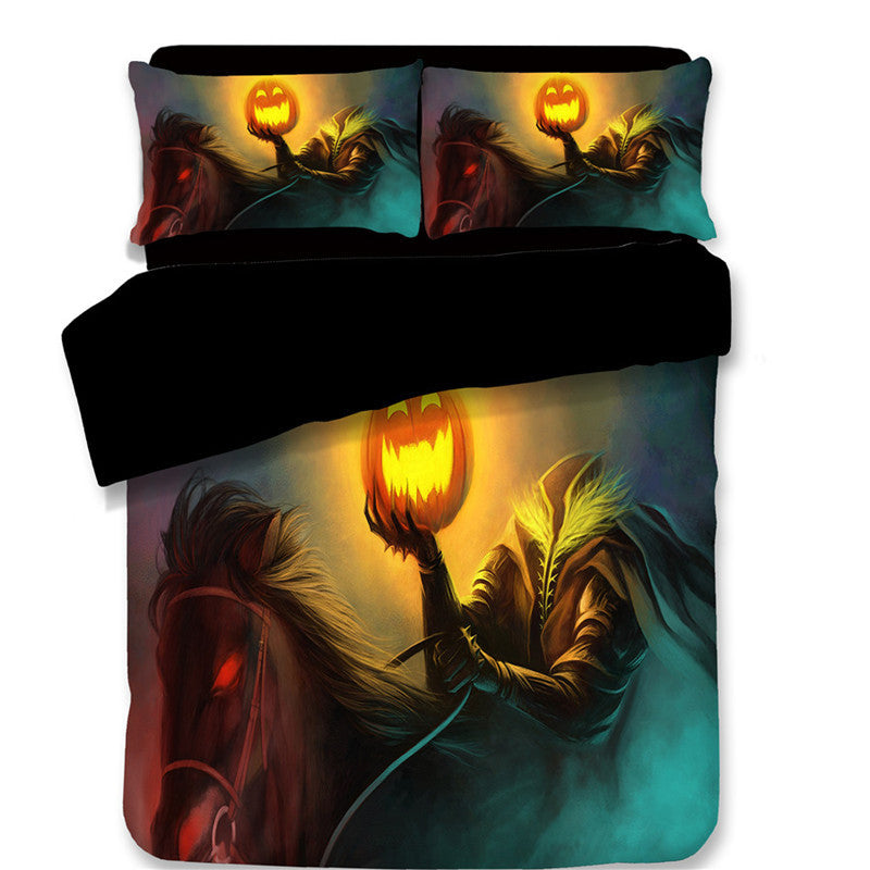 Halloween four piece bedding set with duvet cover and pillowcases
Festive cotton polyester duvet cover set in spooky Halloween design
HoliPop Halloween bedroom décor twin full queen bedding set
Halloween duvet cover set with pillowcases holiday bedroom style
Spooky home bedding Halloween duvet cover and pillowcase set