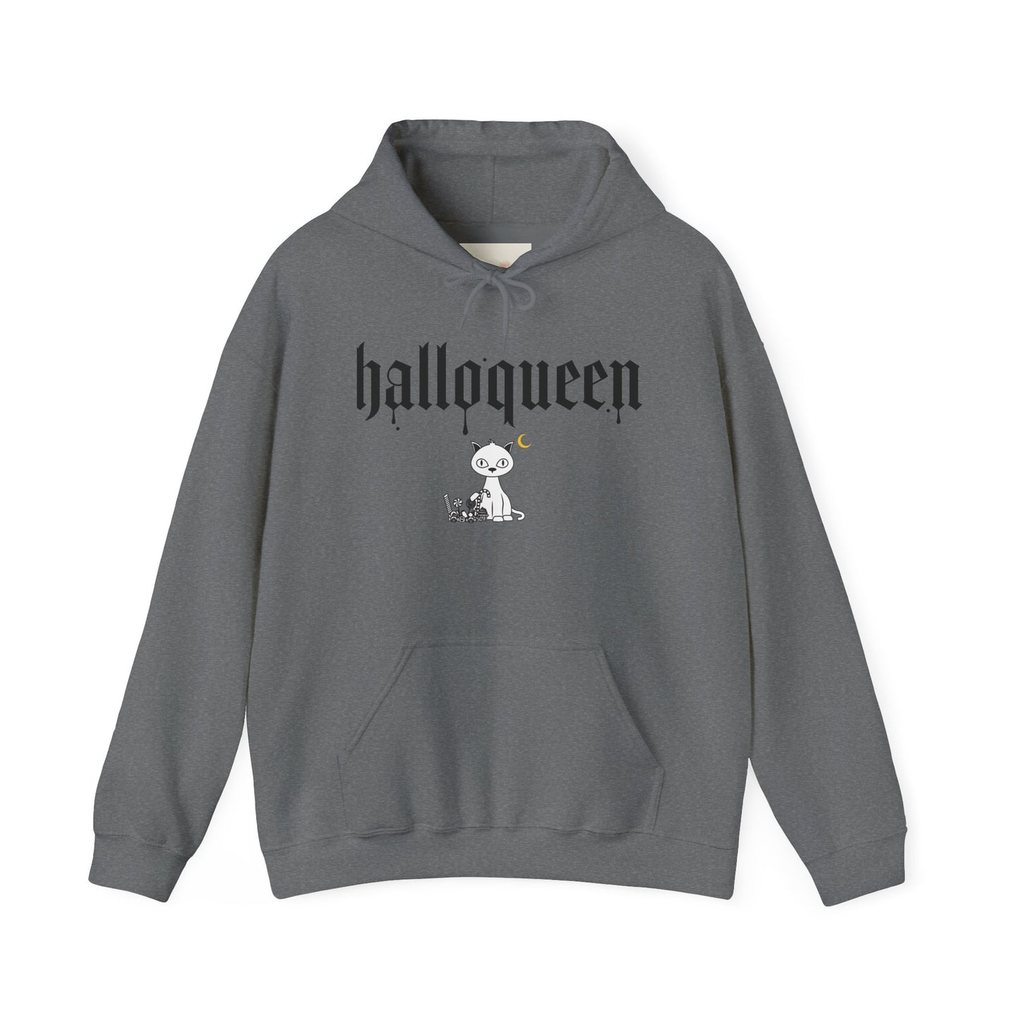 HoliPop HalloQueen heavyweight hoodie with cute Halloween cat design
Halloween cat hoodie cozy cotton poly blend HoliPop HalloQueen style
Unisex black hoodie with kangaroo pocket and drawstring hood Halloween
HalloQueen hoodie Halloween sweatshirt cozy warm spooky season fashion
HoliPop HalloQueen Halloween hoodie cute cat design fall apparel