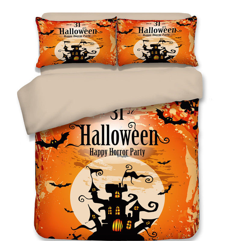 Halloween four piece bedding set with duvet cover and pillowcases
Festive cotton polyester duvet cover set in spooky Halloween design
HoliPop Halloween bedroom décor twin full queen bedding set
Halloween duvet cover set with pillowcases holiday bedroom style
Spooky home bedding Halloween duvet cover and pillowcase set