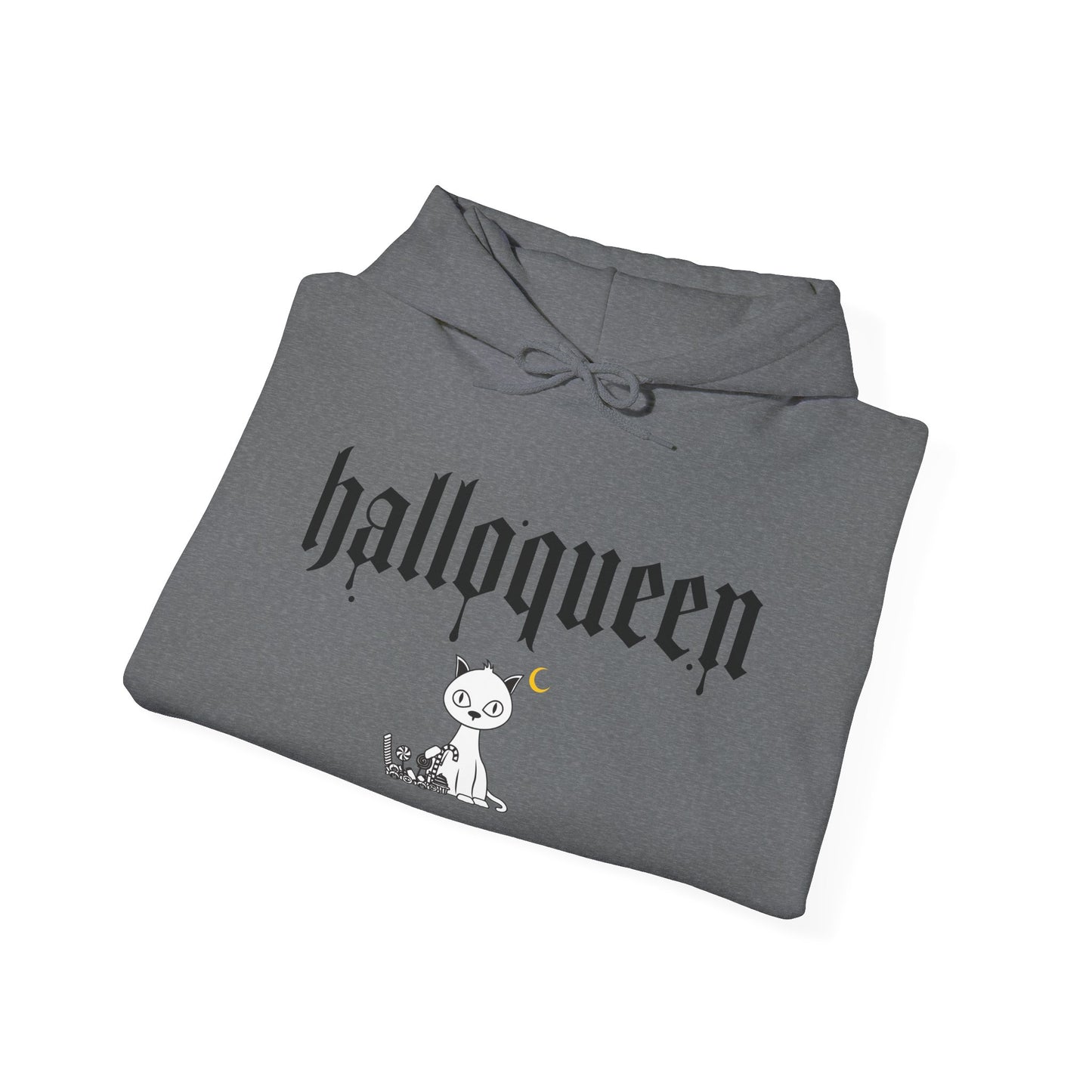 Holipop HalloQueen Heavyweight Unisex Hoodie – Cute Cat Halloween Design