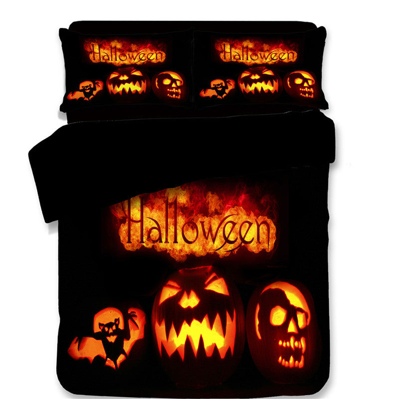 Halloween four piece bedding set with duvet cover and pillowcases
Festive cotton polyester duvet cover set in spooky Halloween design
HoliPop Halloween bedroom décor twin full queen bedding set
Halloween duvet cover set with pillowcases holiday bedroom style
Spooky home bedding Halloween duvet cover and pillowcase set