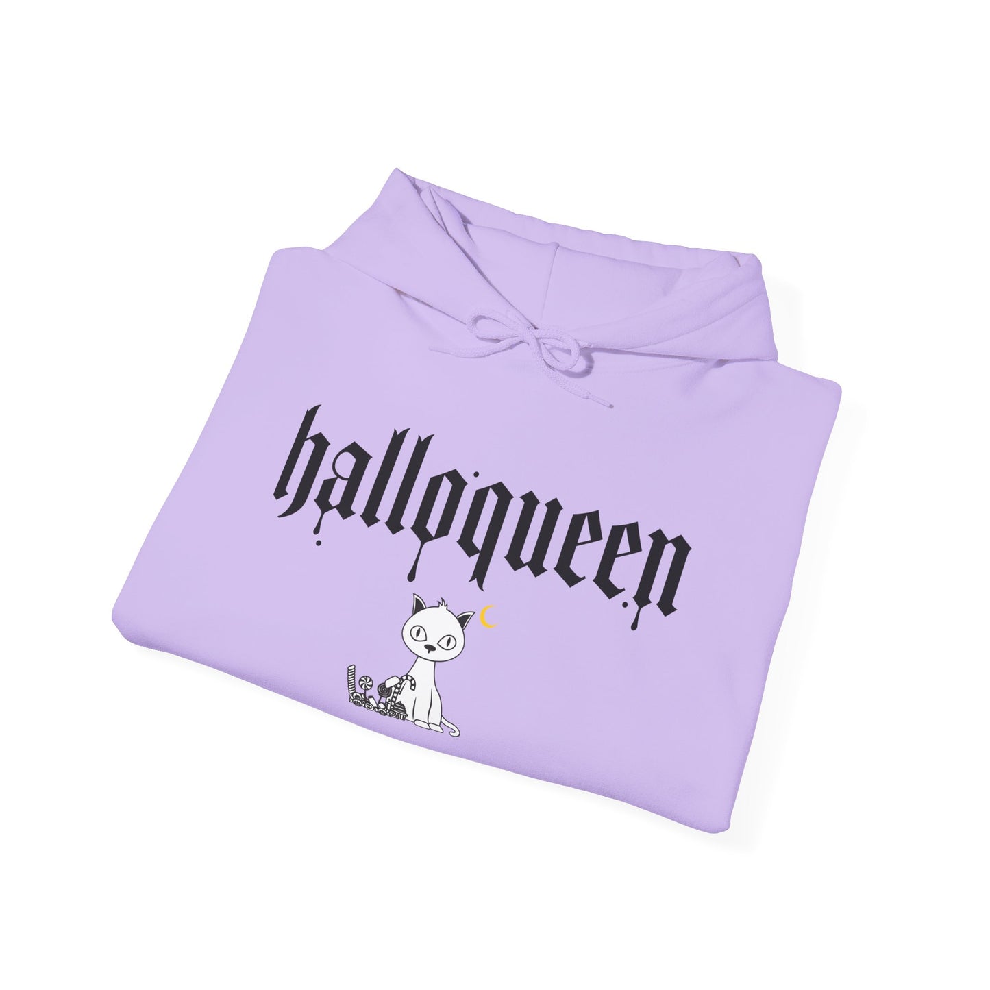 Holipop HalloQueen Heavyweight Unisex Hoodie – Cute Cat Halloween Design