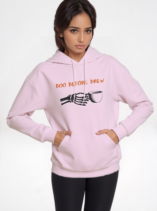Holipop “Boo Before Brew” Hoodie – Cozy Unisex Halloween Sweatshirt, Fall Gift for Pumpkin Spice & Coffee Lovers