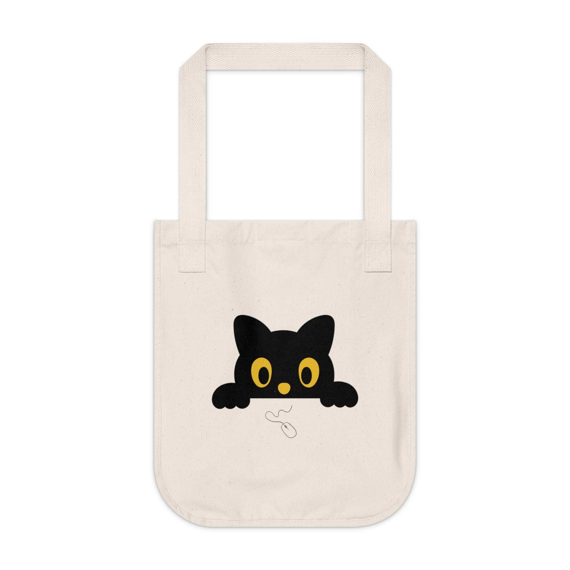 HoliPop organic cotton tote bag with whimsical cat and computer mouse design
Eco-friendly Halloween tote bag for cat lovers sustainable HoliPop style
Certified organic canvas tote with reinforced cotton web handles
Spacious reusable shopping bag HoliPop Halloween cat design
Sustainable cotton tote bag eco-conscious gift for cat and tech lovers