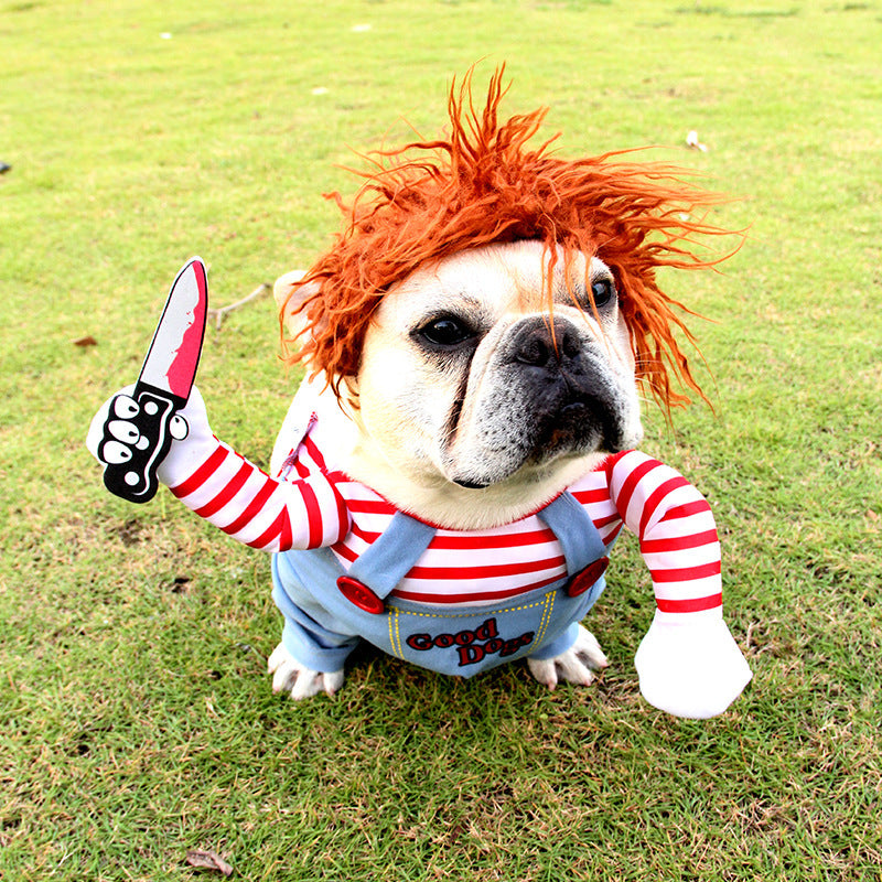 “Halloween Chucky dog costume funny killer doll outfit HoliPop”
“pet cosplay costume Chucky dog outfit Halloween funny”
“adjustable Chucky dog costume for pets HoliPop”
“funny Halloween killer doll dog costume spooky cosplay”