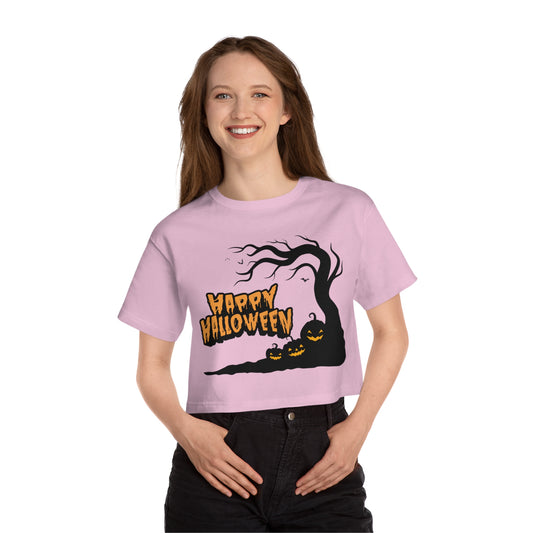 HoliPop Happy Halloween cotton crop top with pumpkin tree design
Festive orange lettering Happy Halloween crop top cozy cotton
Halloween crop top women’s autumn fashion HoliPop style
Pumpkin tree Halloween shirt modern cropped fit spooky season
HoliPop cotton crop top festive fall Halloween party outfit