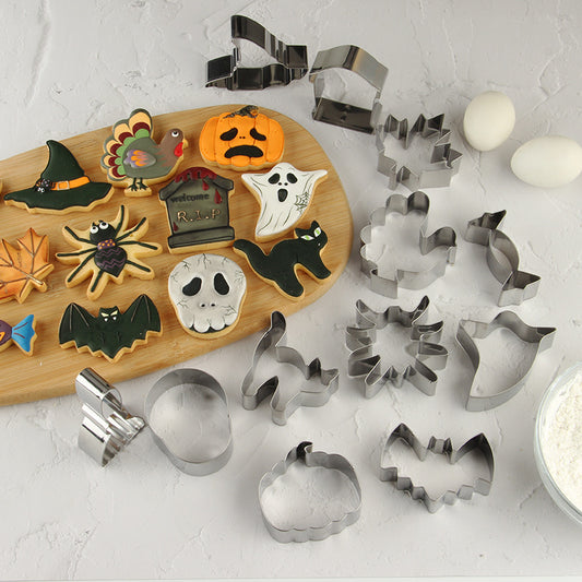12-piece stainless steel Halloween cookie cutters set spooky shapes
Durable biscuit molds for holiday baking stainless steel Halloween kit
HoliPop Halloween cookie mold set in festive gift box packaging
Halloween baking accessories stainless steel cookie cutters
Spooky shaped cookie cutters Halloween stainless steel baking molds