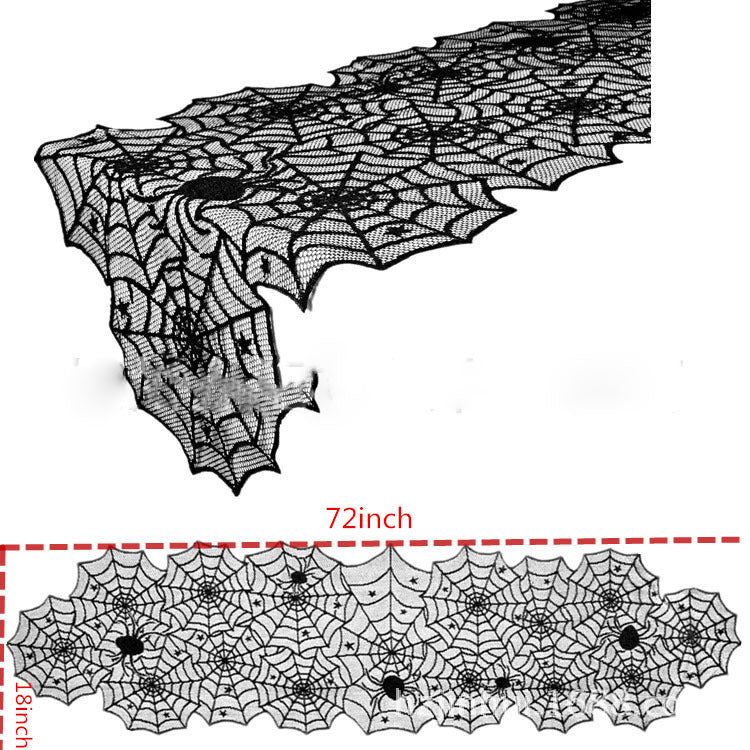 Halloween black lace spiderweb table runner for spooky décor
Polyester spiderweb fireplace scarf Halloween home decoration
HoliPop gothic lace tablecloth for Halloween party tables
Elegant black spiderweb lace runner for mantle or dining table
Halloween lace spiderweb table cover gothic style home décor