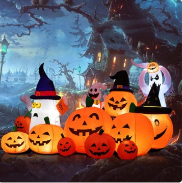 Halloween inflatable ghost with pumpkin slices outdoor yard décor
Spooky inflatable ghost and pumpkin holiday decoration for lawn
HoliPop polyester inflatable ghost Halloween lawn display
Outdoor ghost inflatable with pumpkins Halloween garden décor
Halloween holiday inflatable model ghost with pumpkin slices